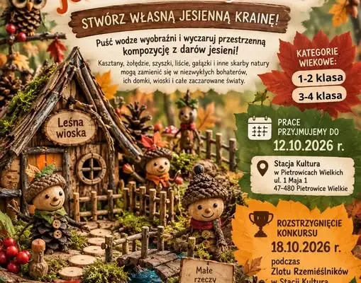Jesienny konkurs plastyczny w Pietrowicach Wielkich – „Leśne stworki” czekają na dzieci
