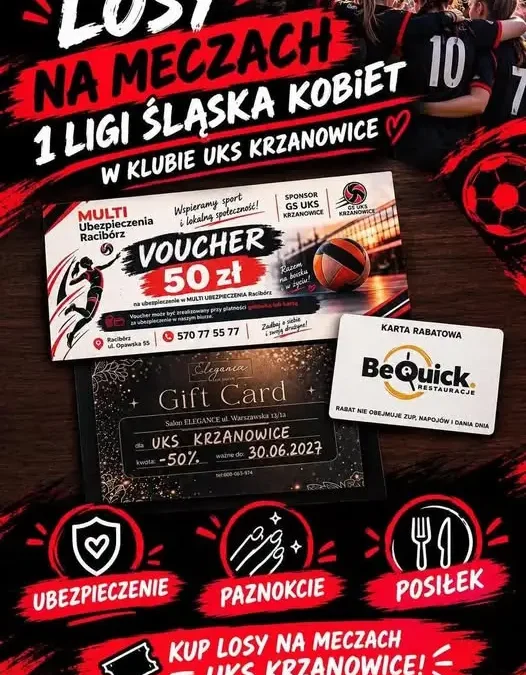 Loteria z nagrodami na meczach UKS Krzanowice