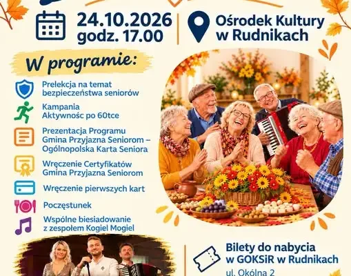 Gminny Dzień Seniora w Rudnikach – świętujmy razem 24 października