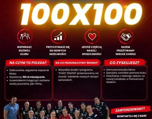 Klub piłki ręcznej z Pietrowic Wielkich ponownie otwiera program wsparcia START 100×100