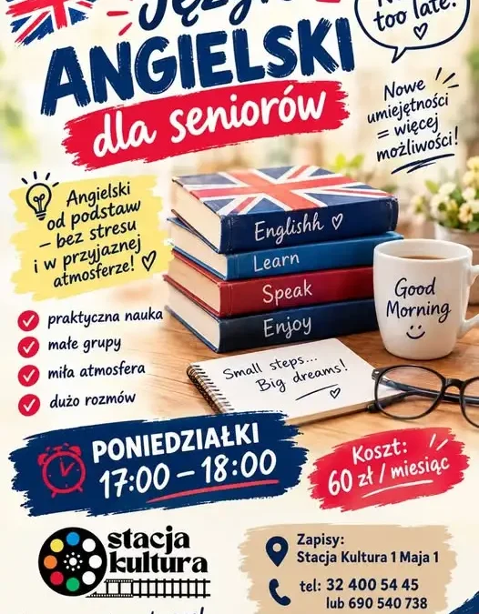 Angielski dla seniorów w Stacji Kultura – nowy kurs od podstaw