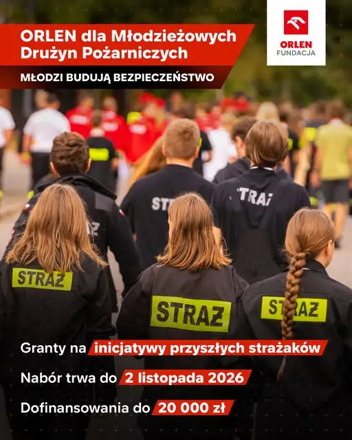 Fundacja ORLEN wspiera młodych strażaków. Nawet 20 tys. zł na projekty