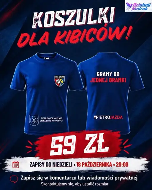 Koszulki klubowe UKS Start Pietrowice Wielkie – zamów do 18 października
