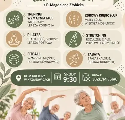 Krzanowice: ruszają zajęcia ruchowe – fitness i gimnastyka dla seniorów