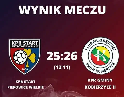 Start Pietrowice Wielkie przegrywa z KPR Gminy Kobierzyce II 25:26