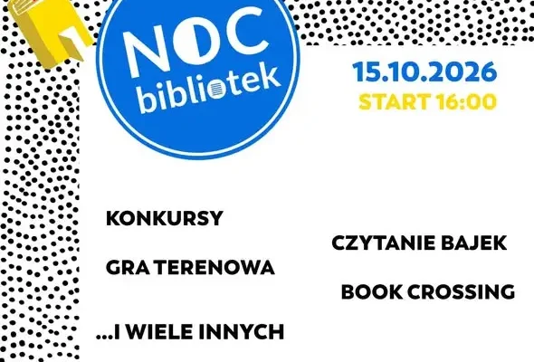 Noc Bibliotek 2026 w Kornowacu – wieczór pełen atrakcji już 15 października