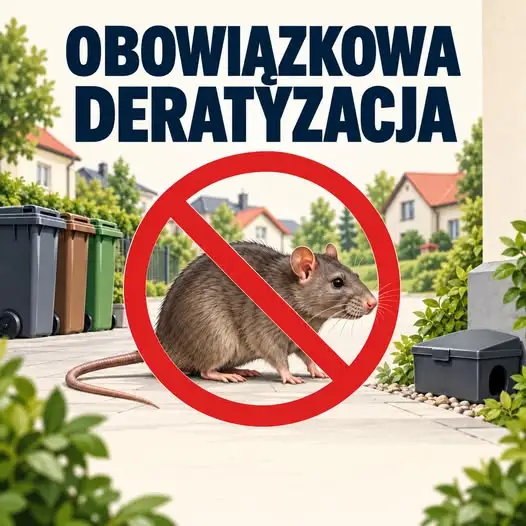 Obowiązkowa deratyzacja w Gminie Krzyżanowice – październikowy termin