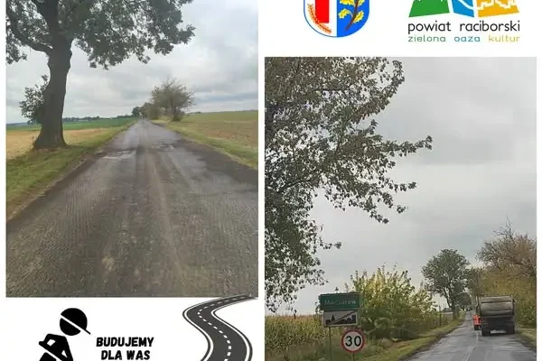 Powiat Raciborski modernizuje drogę Modzurów – Jastrzębie