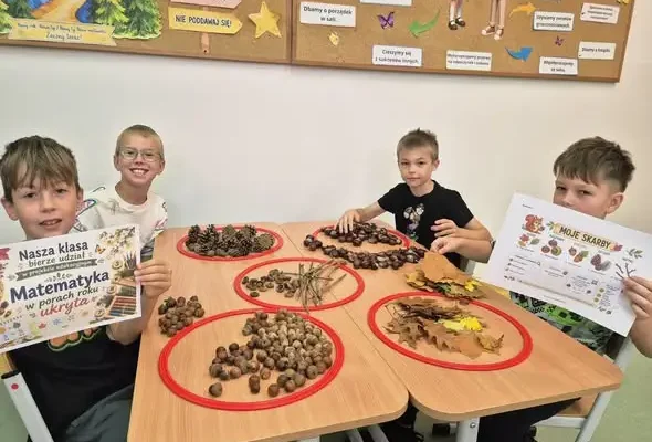 Jesienna matematyka w Rudniku – uczniowie klasy III odkrywają liczby w darach natury