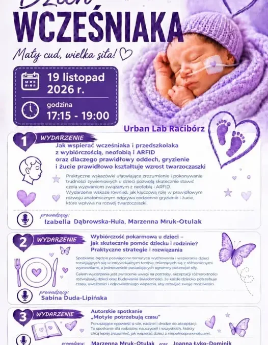 Dzień Wcześniaka w Raciborzu – spotkanie o wsparciu małych wojowników