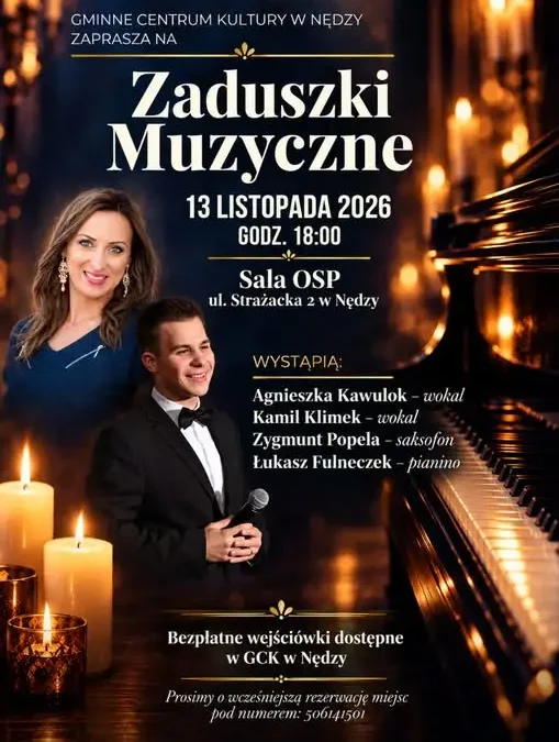 Koncert Zaduszkowy „Niebo pełne muzyki” w Nędzy – 13 listopada 2026