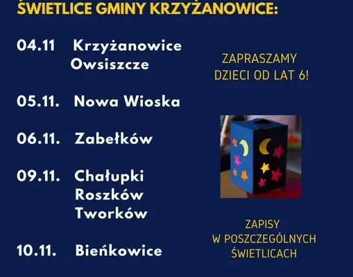 Kolorowe lampiony – warsztaty kreatywne dla dzieci w gminie Krzyżanowice